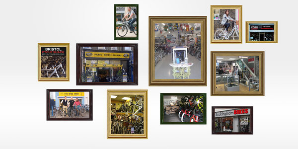 Photo Montage of bike shops